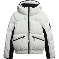 Superdry for woman. WS110179A Bomber Ski Jacket with Hood white (M), Casual, Polyester