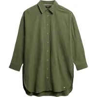 Superdry for woman. W4010470A Ibiza long beach shirt green (S), Casual, Cotton, Long sleeve