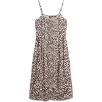 Superdry for woman. W8011566A Print Cami Dress beige (S), Casual, Animal Print, Viscose, Sleeveless / Straps
