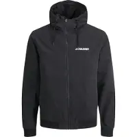Jack & Jones Välikausitakki 'JJERush' musta / valkoinen
