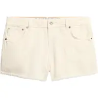 Superdry for woman. W7110448A Hot denim mid-rise white shorts (30), Casual, Cotton