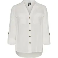 Vero Moda Vmbumpy L/S Shirt New Wvn Ga Noos - White - XL