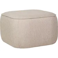 Hubsch Cube Pouf - Beige - 57X57X39CM