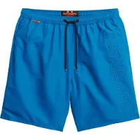 Superdry for man. M3010246A Premium embroidered swimming costume 43.2 cm blue (M), Beachwear, Recycled Polister, Sustainable