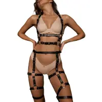 Dark Red Brand Seksikäs bondage-setti hihnoilla Sexy Bondage Suit, Universaali