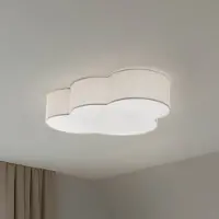 TK Lighting Kattovalaisin Cloud , himmennettävä, Kerma/meripihka, Lastenhuone, Tekstiili/kangas/silkki, Nuorisotyylinen