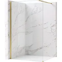 REA Walk-in suihkuseinä Flexi Transparent / Brush Gold 80