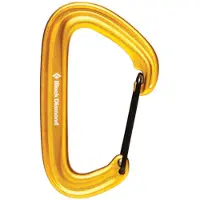 Black Diamond LiteWire Carabiner Yellow Kiipeilyvarusteet One Size