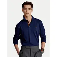 Ralph Lauren Custom Slim Fit Soft Cotton Polo Shirt - Blue - XXL