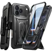 Supcase iPhone 17 Pro Max Unicorn Beetle Pro Hybridikotelo - Musta