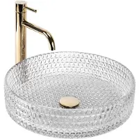 REA Cristal Transparent 39 työtasoinen pesuallas