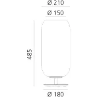 Artemide Design-pöytävalaisin Gople, Ruskea/ruoste, Olohuone/ruokailutila, Lasi, Design