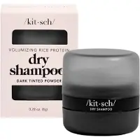 Raw Organic KITSCH Volumizing Rice Protein Dry Shampoo - Dark Tinted Powder