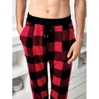 Hobby Hall Miesten Buffalo Plaid Print Kiristysnyöri vyötäröllä Pyjama housut·Multicolor·S, XL