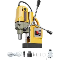 Vevor -magneettipora, 1400 W:n moottori, 1,6 tuuman poraushalkaisija, 2810 lbf:n kannettava sähköinen magneettiporakone, 800 rpm tyhjäkäyntinopeus, porakone metallipinnoille, teollisuuteen ja kodin rem