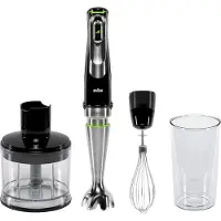 Braun MultiQuick 9 MQ 9135XI, Upotettava sekoitin, 0,6 L, Syke-toiminto, Jäänmurskaus, 1200 W, Musta, Ruostumaton teräs