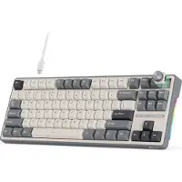 Royal Kludge R87 Pro Half Grey, Creamy Switch, US
