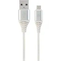 Cablexpert MicroUSB - USB kaapeli, 2 m, valkoinen