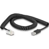 DeLOCK 90601, USB-kaapeli, Musta, USB A-tyyppi, RJ-50, Suora, Suora