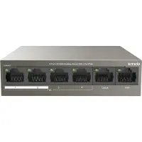Tenda TEF1106P-4-63W, 10,100 Mbit/s, 10/100, IEEE 802.3, IEEE 802.3af, IEEE 802.3at, IEEE 802.3u, IEEE 802.3x, Cat5, Cat5e, Musta, Linkki, Teho