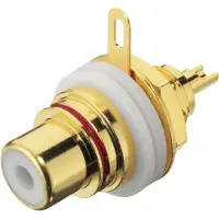 Monacor T-710GI, RCA-liitin, Lajittelu, Guld, Rød, Metalli, Guld, Guld