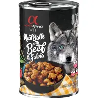 Alpha 6x400g Dog Meatballs nauta & salvia koiran märkäruoka