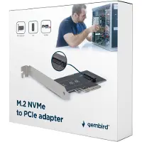 Gembird PEX-M2-01, PCIe, M.2, PCIe, PCIe 3.0, 55 mm, 101 mm, 12 mm