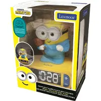 Lexibook Herätyskello, jossa on yövalo 3D-muotoilu Minions ja äänitehosteet