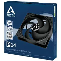 Arctic Cooling P14 Value Pack, Tuuletin, 14 cm, 1700 RPM, 0,3 soni, 123,76 m³/h, Musta (ACFAN00136A)