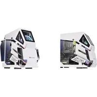 Thermaltake AH T200 Snow, Micro Tower, PC, Valkoinen, mikro ATX, Mini-ITX, SPCC, Karkaistu lasi, Multi (CA-1R4-00S6WN-00)