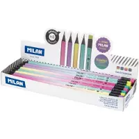 Milan Display Box 24 Hb Graphite Pencils With Eraser Sunset Series Kirkas