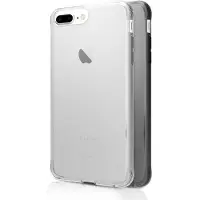 Itskins NANO DUO cover til iPhone 8 Plus / 7 Plus / 6s Plus / 6 Plus&reg;. Sort og gennemsigtig