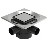 Unidrain Set 2 Square Custom 10x10 Ø110 mm vertical