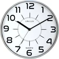Unilux Silent Wall Clock 285 Cm Metallic Gray Color Hopeinen