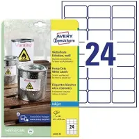Avery Dennison Zweckform J4773-10, Valkoinen, Polyesteri, Mustesuihku, 240 kpl, 10 arkkia