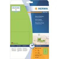 Herma 5147, Vihreä, Pyöristetty suorakulmio, Kiinteä, Paperi, Matta, Laser/Inkjet