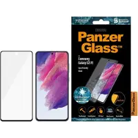 PanzerGlass Samsung Galaxy S21 FE 5G AntiBacterial Panssarilasi - 9H - Case Friendly - Musta Reuna