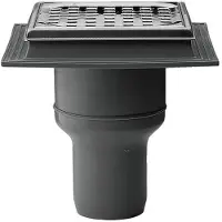 Purus Flextop 75mm, haponkestävällä ritilällä ja kehyksellä, HARMAA, PP