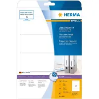 Herma 4826, Valkoinen, Pyöristetty suorakulmio, Kiinteä, Paperi, Matta, Mustesuihku