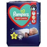 Pampers Night Pants Size 6 kertakäyttöiset housuvaipat yöksi 13+ kg 19 kpl