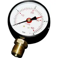 Erik Fćrgemann Manometer 1/2 x 80 mm 6 bar