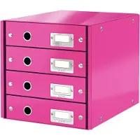 Leitz vetolaatikosto Click & Store 4-ltk WOW Pinkki