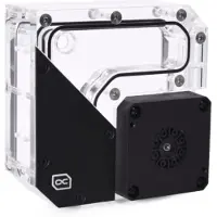 Alphacool Rise Flat Reservoir DDC -nestesäiliö DDC310 pumpulla, kirkas/musta