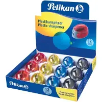 Pelikan 700214, Käsikäyttöinen kynäteroitin, Monivärinen, Muovi, Näyttölaatikko, 12 kpl