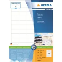 Herma 4270, Valkoinen, Itse kiinnittyvä tulostintarra, A4, Paperi, Laser/Inkjet, Kiinteä