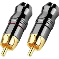 Monacor T-723G, RCA-pistoke, Lajittelu, Guld, Rød, Metalli, Guld