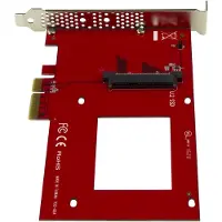 StarTech.com PEX4SFF8639 PCI Express 4.0 - U.2-sovitin 2,5" U.2 NVMe SSD -levylle - PCI Express x4 - Punainen