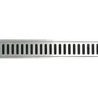 Unidrain -ritilä 3 mm:n vahvuisesta AISI 304 ruostumattomasta teräksestä ClassicLine-kehykseen - malli Column pituus 1200 mm