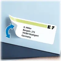 Herma 10301, Valkoinen, Paperi, Laser/Inkjet, Matta, Irroitettava, Pyöristetty suorakulmio