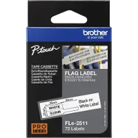 Brother FLE2511 21MMX45MM BLCK ON WHTE FLAG TAPE